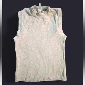 SKIMS Heather Gray Mock Neck Tank Top